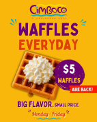 CI$5 Waffles at Cimboco