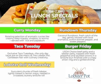 Lunch Specials at Lobster Pot