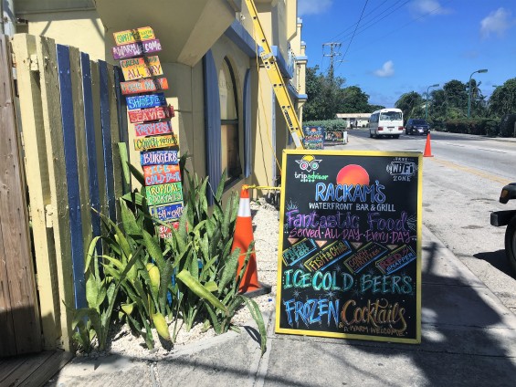 Rackams Menu Outside