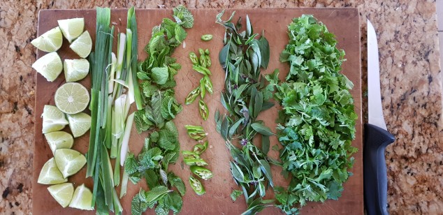 greens-on-cutting-board